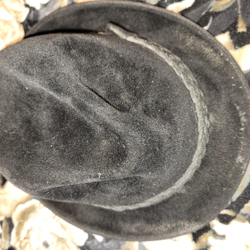 Jordan Marsh Black Fur Weathered Hat
